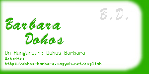 barbara dohos business card